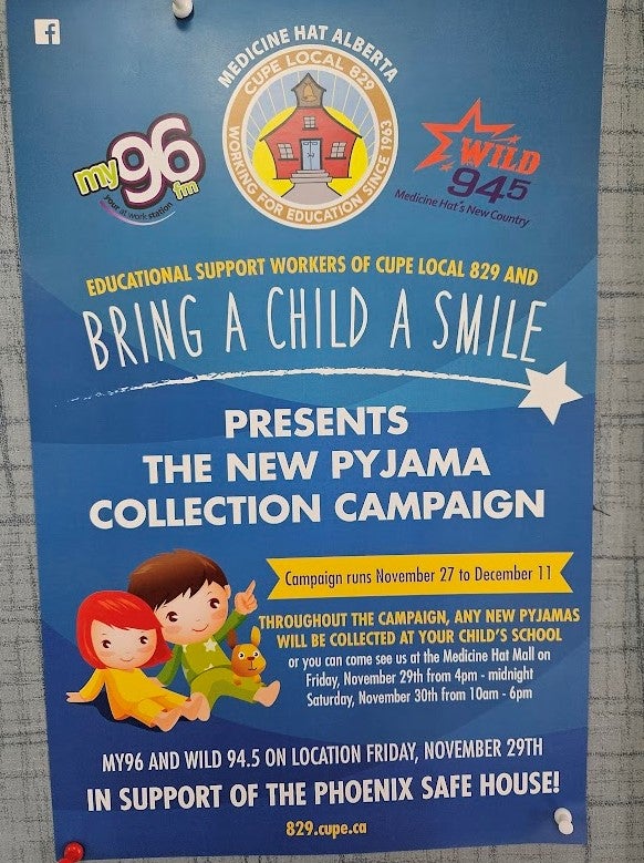 Pyjama Collection Campaign @ Medicine Hat Mall (near dollar store)